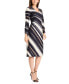 Фото #3 товара Women's Printed Bell-Sleeve Sheath Dress