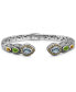 Фото #2 товара Swiss Blue Topaz, Peridot, Citrine & Bali Ubud Cuff Bracelet in Sterling Silver and 18K Gold