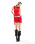 Фото #1 товара Lioness ruffle detail mini skirt co-ord in red