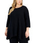 Фото #1 товара Plus Size Shiny Swing Top, Created for Macy's