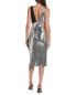 Toccin Mixed Media Cocktail Dress Women's