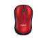 Фото #5 товара Logitech Wireless Mouse M185 - Ambidextrous - Optical - RF Wireless - 1000 DPI - Black - Red