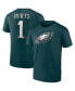 Фото #4 товара Men's Jalen Hurts Midnight Green Philadelphia Eagles Player Icon T-shirt