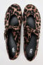 ANIMAL PRINT DOUBLE STRAP BALLERINAS