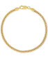 ფოტო #1 პროდუქტის Squared Franco Link Chain Bracelet in 14k Gold-Plated Sterling Silver, Created for Macy's