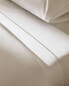 (400 thread count) sateen flat sheet with trim