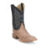 Фото #2 товара Justin Boots Moseley 11" Full Quill Ostrich Square Toe Cowboy Mens Black, Brown