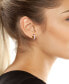 ფოტო #2 პროდუქტის Faux Stone Football Stud Earrings