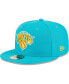 ფოტო #4 პროდუქტის Men's Turquoise New York Knicks 2-Time Champions Breeze Grilled Yellow Undervisor 59FIFTY Fitted Hat