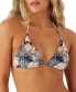 ფოტო #1 პროდუქტის Juniors' Macaw Tropical Printed Venice Triangle Bikini Top
