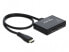Фото #1 товара Разъем HDMI Delock 87747 - HDMI - 2x HDMI - 3840 x 2160 пикселей - черный - пластик - 4K Ultra HD.