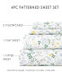 Фото #5 товара Home Collection Premium Ultra Soft Wildflower Pattern 4 Piece Bed Sheets Set, Queen