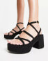 Фото #1 товара ASOS DESIGN Hoxton chunky mid platforms sandals in black