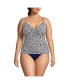 Фото #1 товара Plus Size V-Neck Wrap Underwire Tankini Swimsuit Top