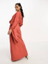 Фото #5 товара ASOS DESIGN washed overlay detail maxi dress in rust