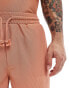 Фото #5 товара ONLY & SONS plisse slouchy short co-ord in burnt orange