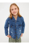 LCW Kids Yırtık Detaylı Kız Çocuk Jean Ceket