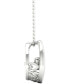 ფოტო #6 პროდუქტის Diamond Horseshoe 18" Pendant Necklace (1/4 ct. t.w.) in 10k White Gold