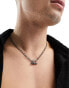 Фото #2 товара Icon Brand fluidity T-bar chain necklace in gunmetal