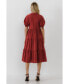 ფოტო #3 პროდუქტის Women's Stripe Texture Midi Dress