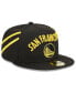 Фото #1 товара Men's Black Golden State Warriors 2023/24 City Edition 59FIFTY Fitted Hat