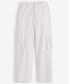 Фото #5 товара Women's White High Rise Utility Cargo Jeans, Created for Macy's