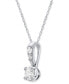 ფოტო #3 პროდუქტის Lab-Created Diamond 18" Pendant Necklace (1/4 ct. t.w.) in Sterling Silver