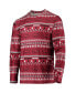 ფოტო #2 პროდუქტის Men's Cardinal Arkansas Razorbacks Ugly Sweater Long Sleeve T-shirt and Pants Sleep Set