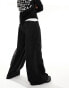 COLLUSION wide leg tailored trouser in black