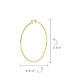 Minimalist Lightweight Round Thin Tube Big Large Hoop Earrings For Women Yellow Gold Plated Brass 2.5 Inch Diameter Золотистый - фото #2