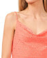 ფოტო #3 პროდუქტის Women's Eyelet Spaghetti Strap Cowl Neck Top