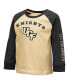 Toddler Boys and Girls Heathered Gold, Heathered Charcoal UCF Knights Two-Hit Raglan Long Sleeve T-shirt