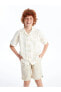 Фото #4 товара LCW Kids Rahat Kalıp Keten Karışımlı Erkek Çocuk Gömlek