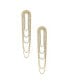ფოტო #1 პროდუქტის Crystal and Looped Chain Earrings in 18K Gold Plating