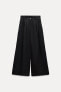 Zw collection darted linen blend trousers