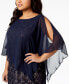Plus Size Chiffon-Overlay Lace Sheath Dress