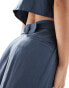 Фото #4 товара Mango belted wide leg co-ord trousers in blue