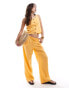 Фото #1 товара JDY linen mix straight leg trouser co-ord in orange