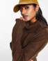 Фото #3 товара ONLY roll neck midi jumper dress in chocolate brown