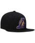 Фото #4 товара Men's Black Los Angeles Lakers Core Basic Snapback Hat