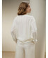 Фото #2 товара Women's Semi-Sheer Cable-knit Sweater