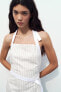 Фото #3 товара Платье миди из габардина с горловиной халтер ZARA