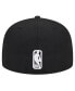ფოტო #4 პროდუქტის Men's Black Brooklyn Nets Active Satin Visor 59FIFTY Fitted Hat