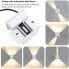 HAWEE Modern Wall Lamp LED Wall Light Up Down Adjustable Beam Angle Aluminium Wall Lighting Indoor Outdoor Waterproof IP65 for Bathroom Stairs Bedroom Corridor Living Room 6 W 3000 K [Energy Class F]