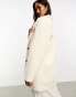 Vila borg teddy coat in cream