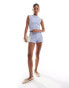 Фото #1 товара ASOS DESIGN shirred bloomer shorts co ord in blue