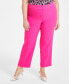 Фото #1 товара Plus Size Straight-Leg Pants