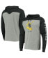 Фото #1 товара Men's Heathered Gray Pittsburgh Steelers Franklin Wooster Throwback Long Sleeve Hoodie T-shirt