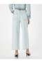 Фото #10 товара Kısa geniş Paça Kot Pantolon Standart Bel Cepli - Bianca Crop Wide Leg Jeans
