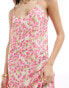 Фото #2 товара Vero Moda cami midi dress in pink floral